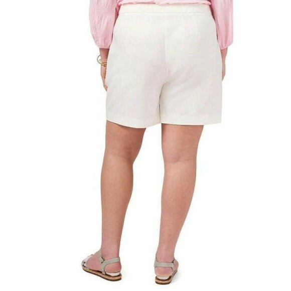 Vince Camuto Women’s Plus Size Button Front Shorts Ivory Size 20w New $69 - Picture 3 of 5